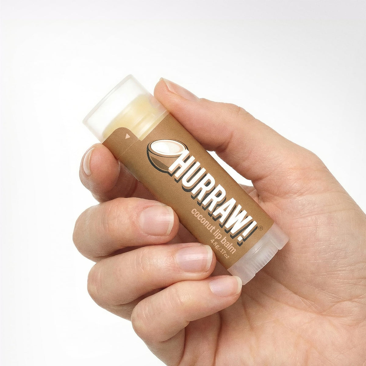 Hurraw! coconut pillow box packaging presented as neat gift-ready set