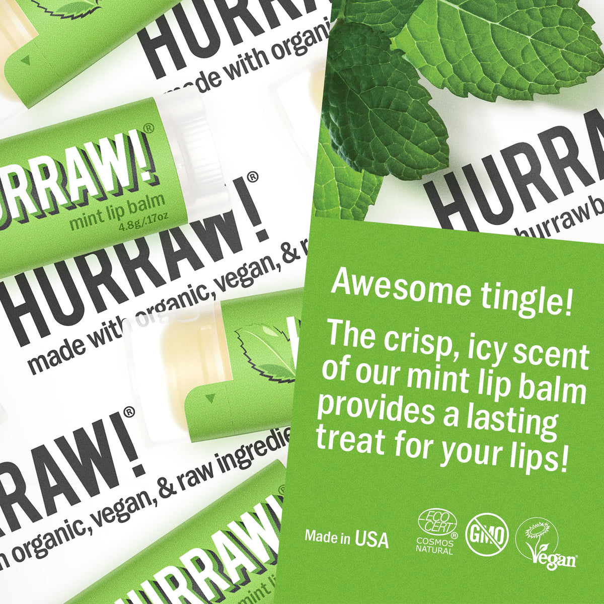 Hurraw! three tubes in branded pillow box illustrating value pack convenience