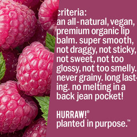 HURRAW! balm next to coin showing compact .17oz size and portability