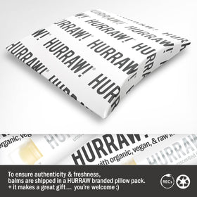 HURRAW! texture swatch of balm on skin benefit: non-greasy, long-lasting hydration