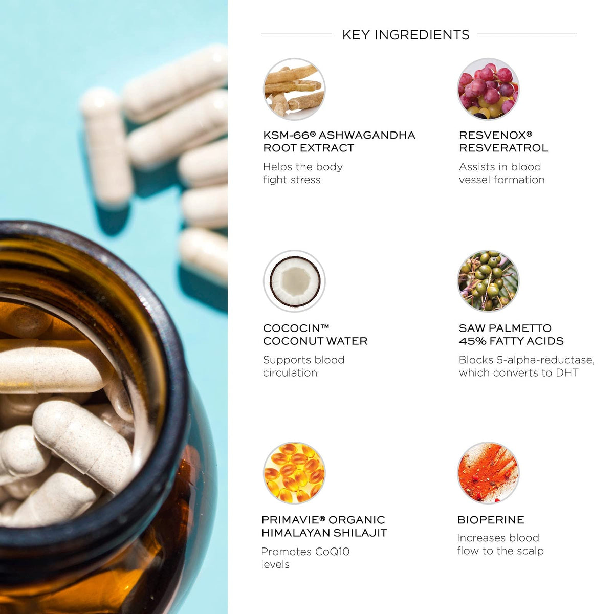 Hush & Hush capsules held in hand to show serving size and convenience