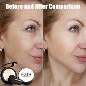 Hush Makeup application on hand illustrating seamless blendability