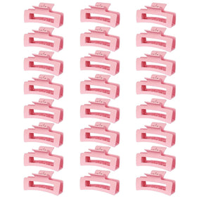 HXOGD front view of 24 pink clips showing set variety and convenience