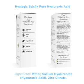 Hyalogic serum being applied to hand demonstrating gentle hydration and smooth finish