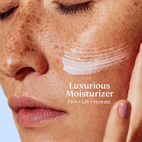 HYDRONOVA being applied to neck to visibly firm and hydrate skin