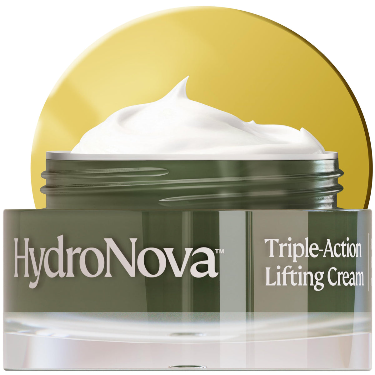 HYDRONOVA front jar showing clean packaging and product benefit