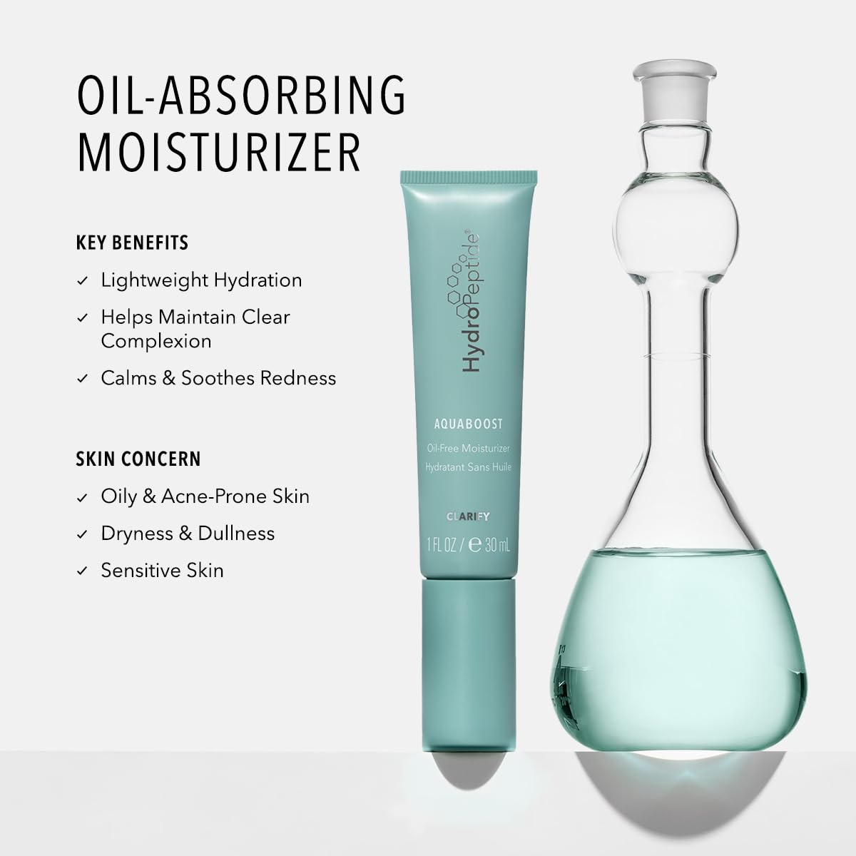 HydroPeptide close-up of lightweight cream texture absorbing quickly for matte finish