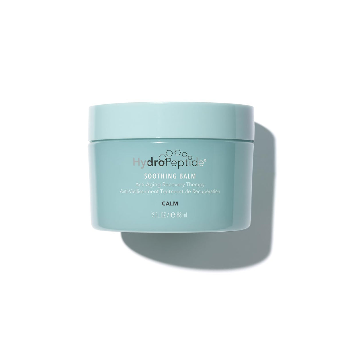 HydroPeptide front tub view showing packaging and easy scoop access for quick relief