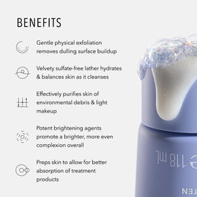 HydroPeptide cleanser lather in hand demonstrating rich sulfate-free foam and hydrating benefit