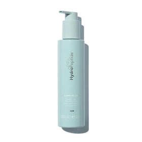 HydroPeptide cleansing gel front packaging shows bottle and branding, promotes gentle cleansing