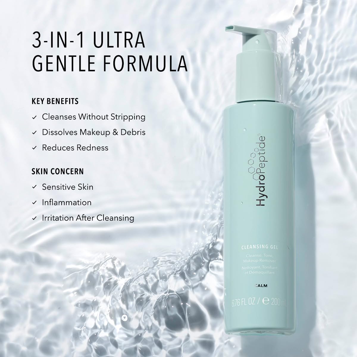 HydroPeptide foam texture close-up highlights creamy lather and hydrating feel