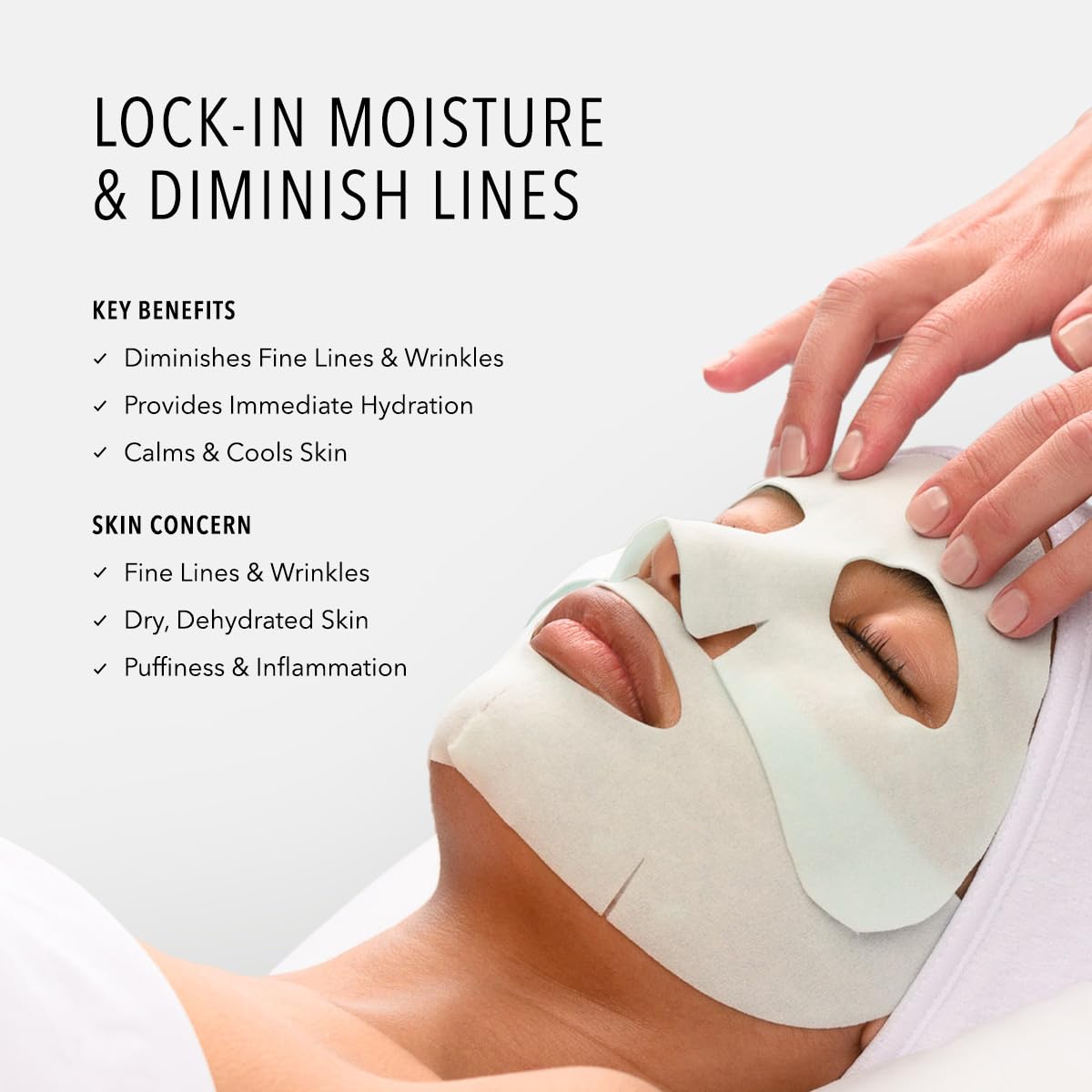 HydroPeptide opened sachet revealing upper and lower hydrogel pads ready to apply