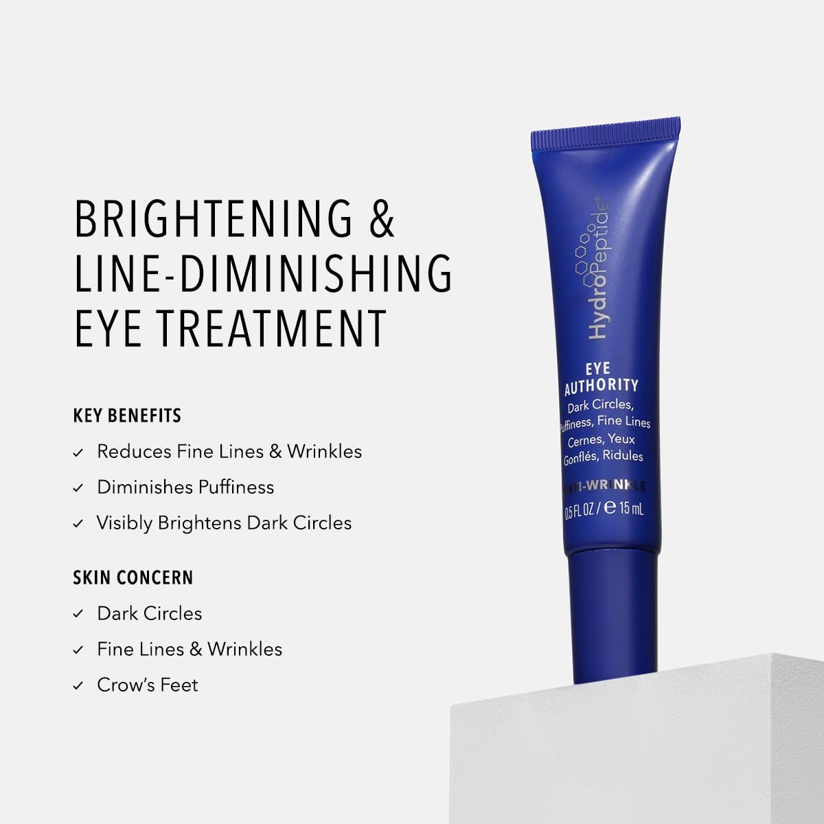 HydroPeptide cream texture closeup highlighting silky finish and quick absorption