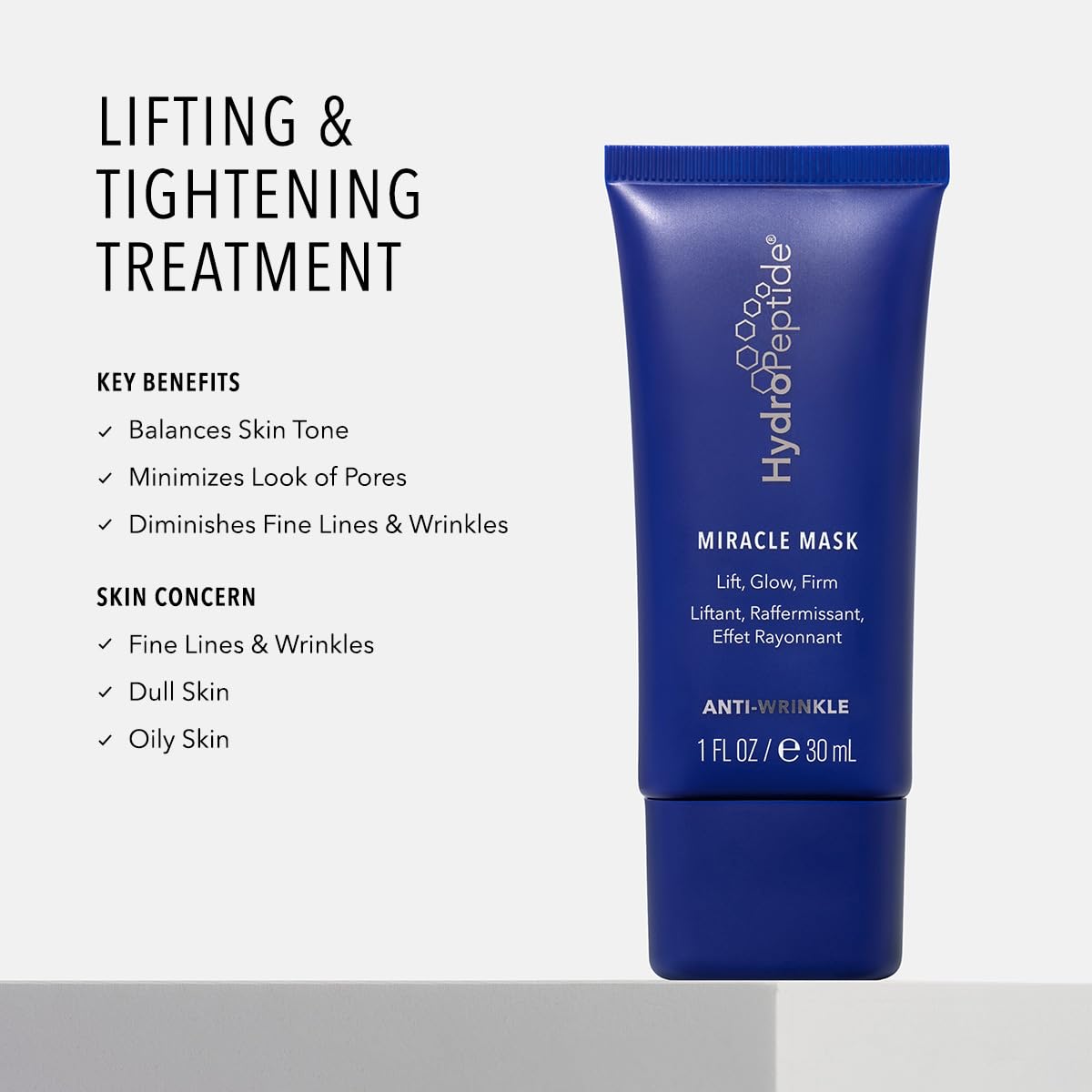 HydroPeptide texture close-up highlighting creamy-clay finish for gentle exfoliation