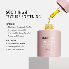 HydroPeptide dropper dispensing oil highlighting easy, controlled application