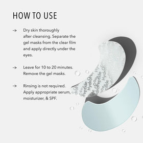 HydroPeptide open sachet with two patches highlighting single-use convenience