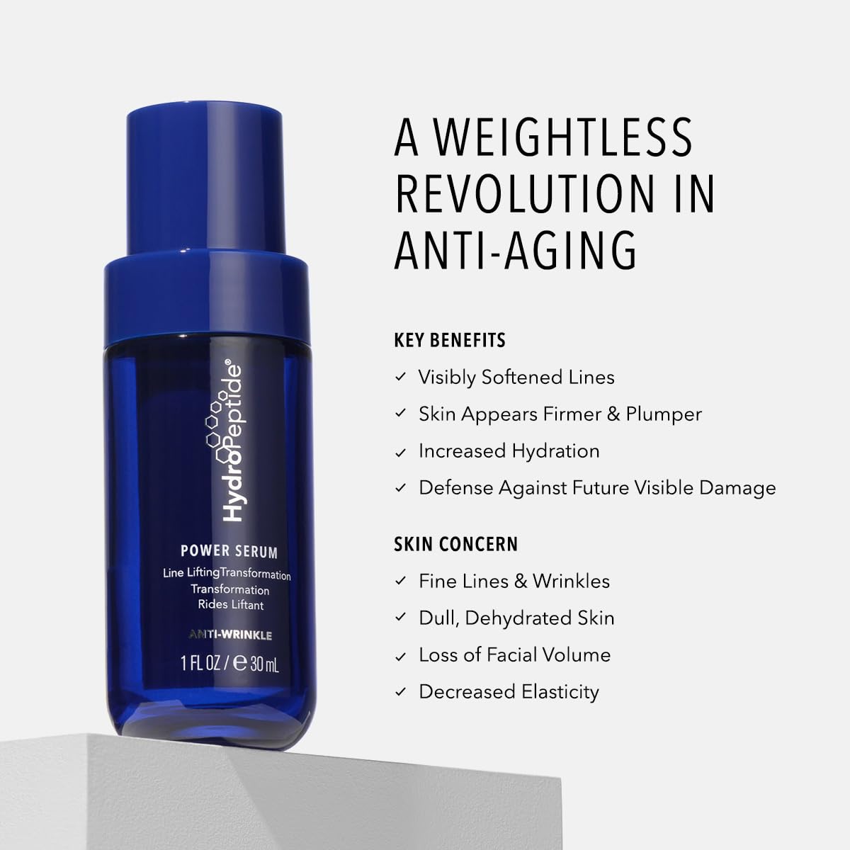 HydroPeptide dropper dispensing serum highlighting precision and control