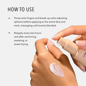 HydroPeptide label close-up highlighting SPF 30 broad-spectrum and reef-safe benefit