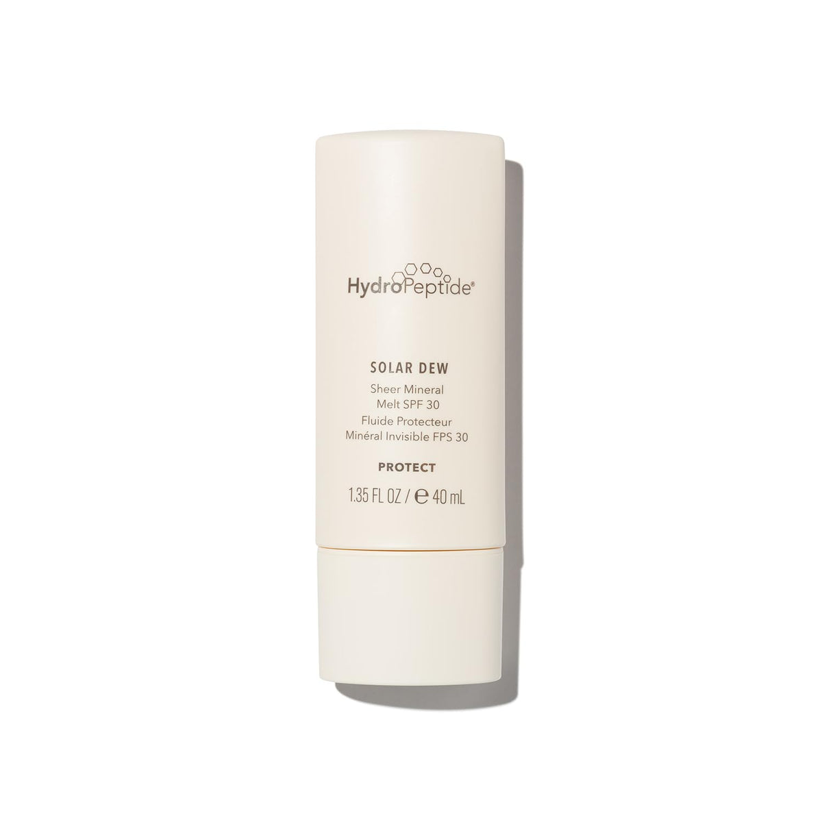 HydroPeptide front packaging showing bottle and SPF benefit