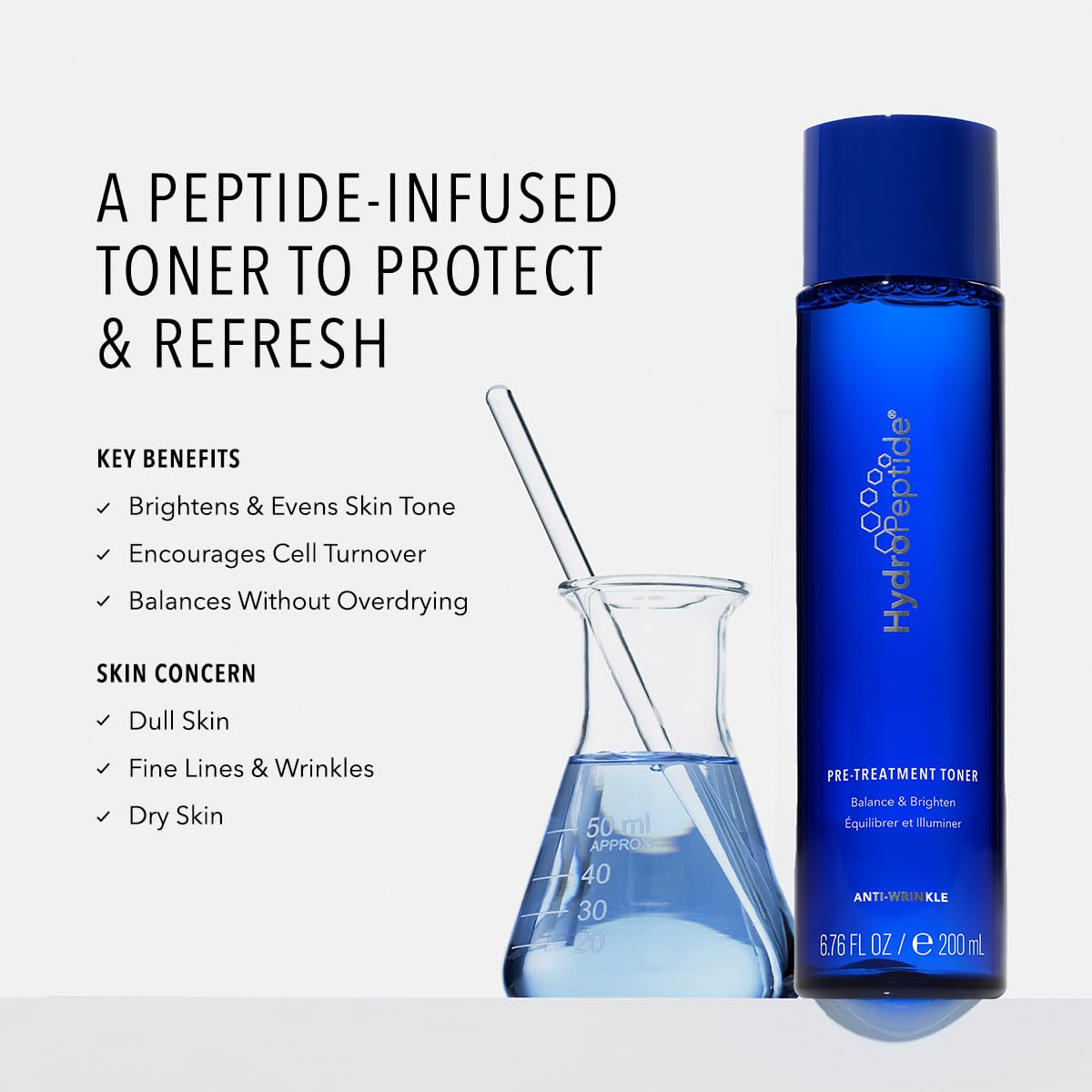HydroPeptide close-up of toner texture to highlight lightweight, non-drying consistency
