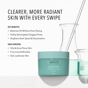 HydroPeptide pad texture close-up showing gentle exfoliant fibers