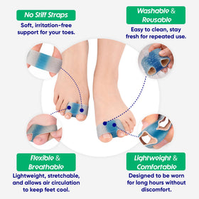 Hyggear worn on foot side view demonstrating toe separation and comfort