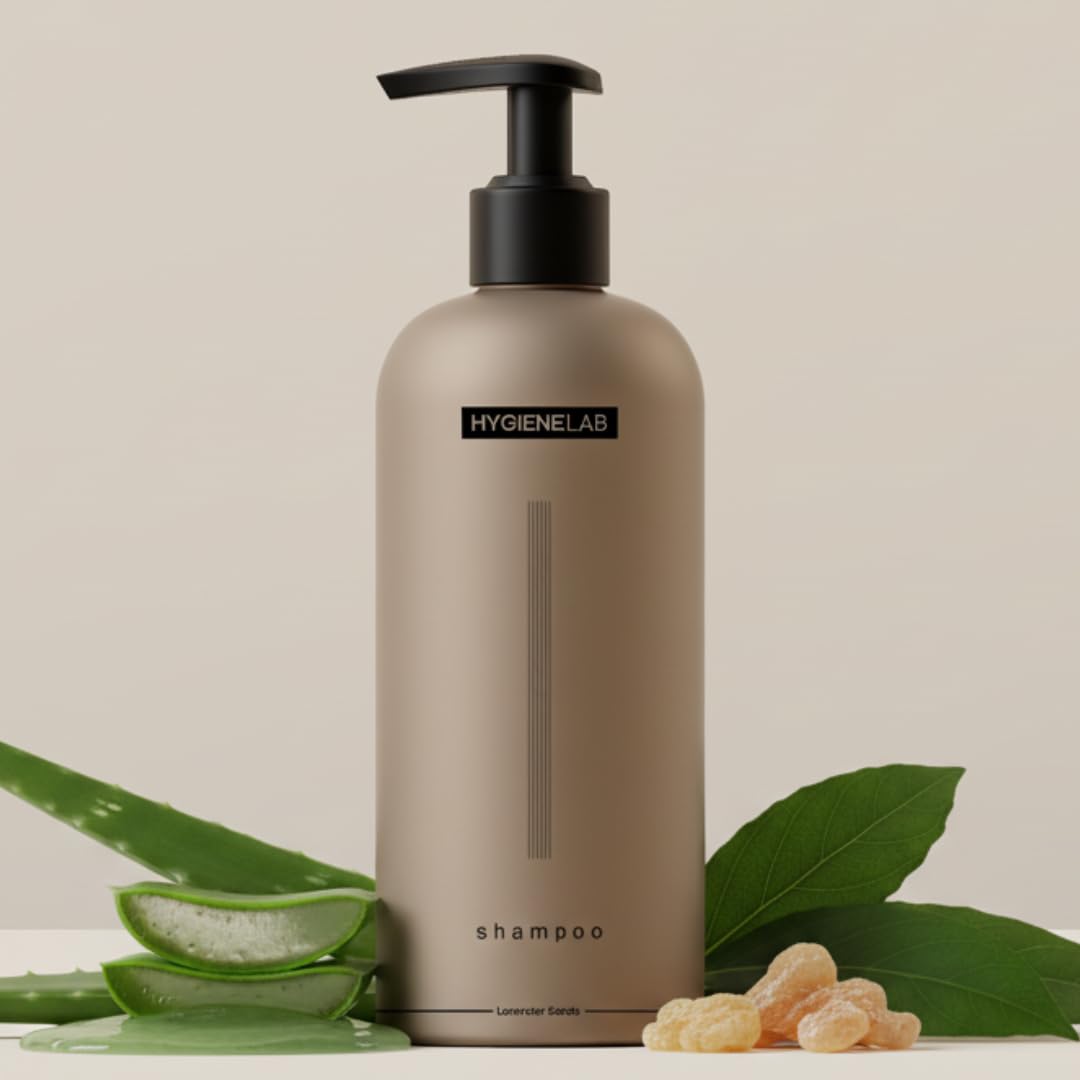 HygieneLab front bottle showing clean label and size benefit