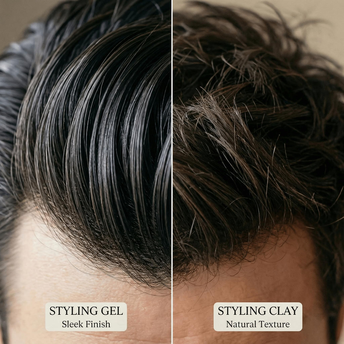 HygieneLab before and after style comparison showing improved texture