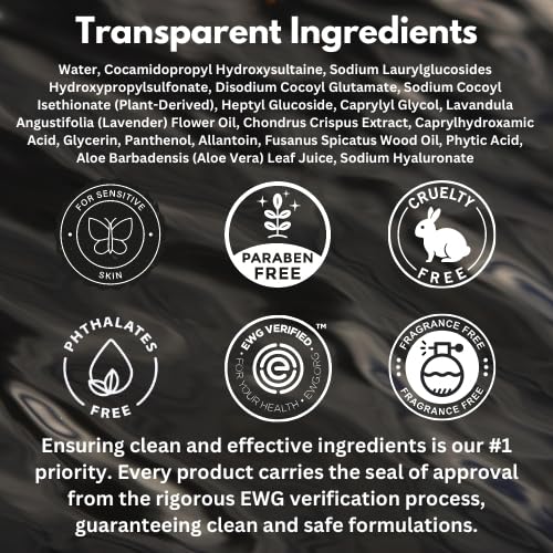 HygieneLab ingredients panel close-up showing natural components and clean formulation benefit