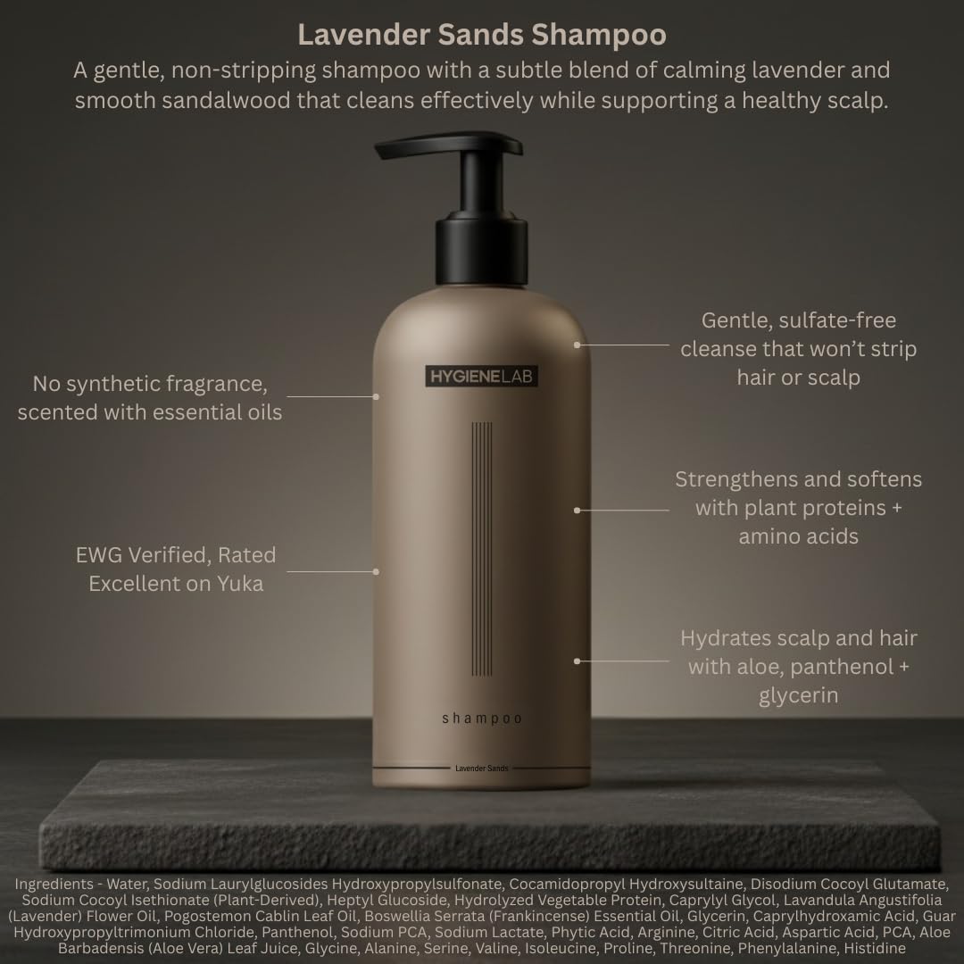 HygieneLab ingredient list close-up highlighting non-toxic, transparent formulation
