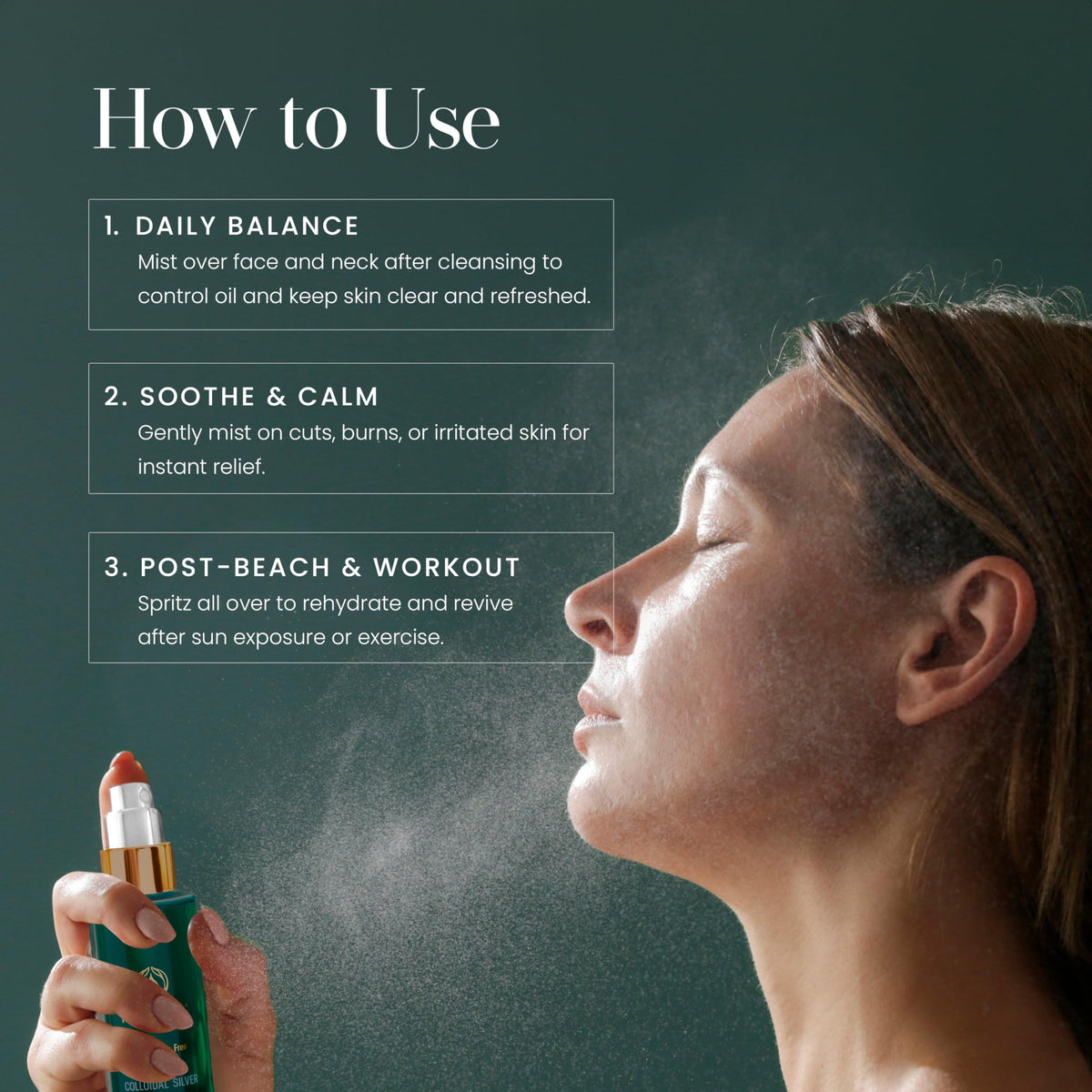 Hylunia mist used after waxing to soothe skin and reduce surface irritation