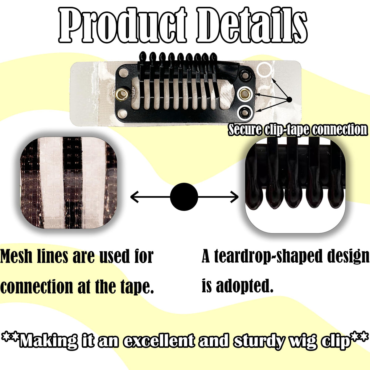 HyunDu stylist sewing clip onto weft showing sew-in backup for durability benefit
