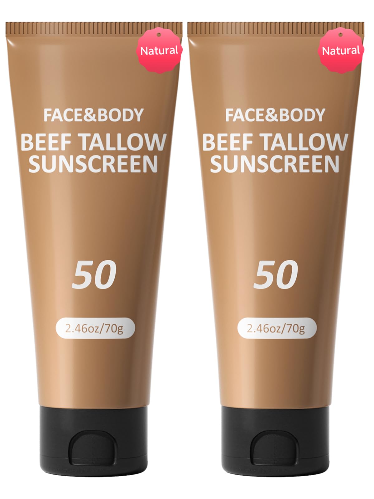 HZENPPOR front packaging showing two tallow sunscreen tubes and benefits