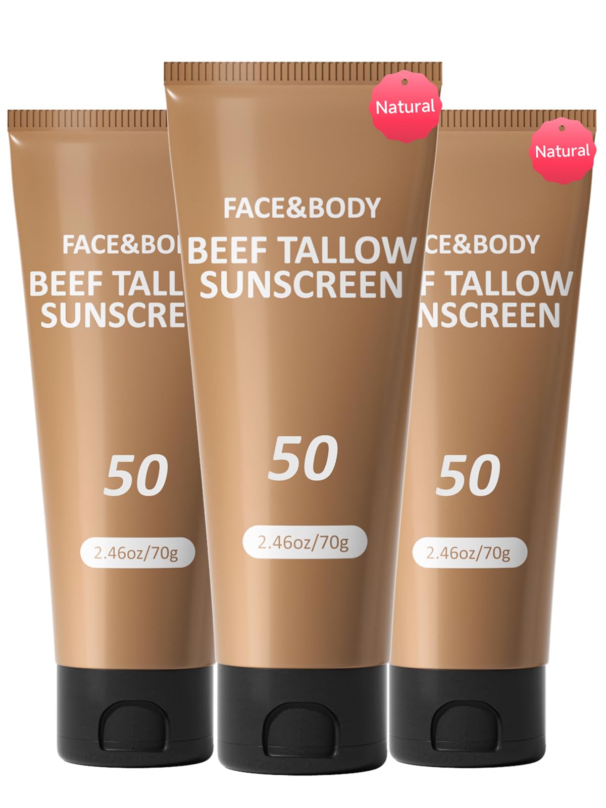 HZENPPOR front packaging showing three tallow sunscreen packs for travel and protection