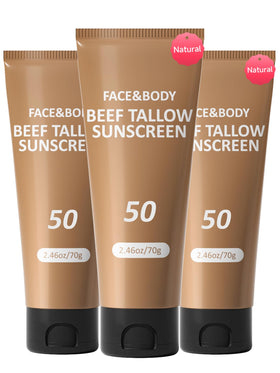 HZENPPOR front packaging showing three tallow sunscreen packs for travel and protection