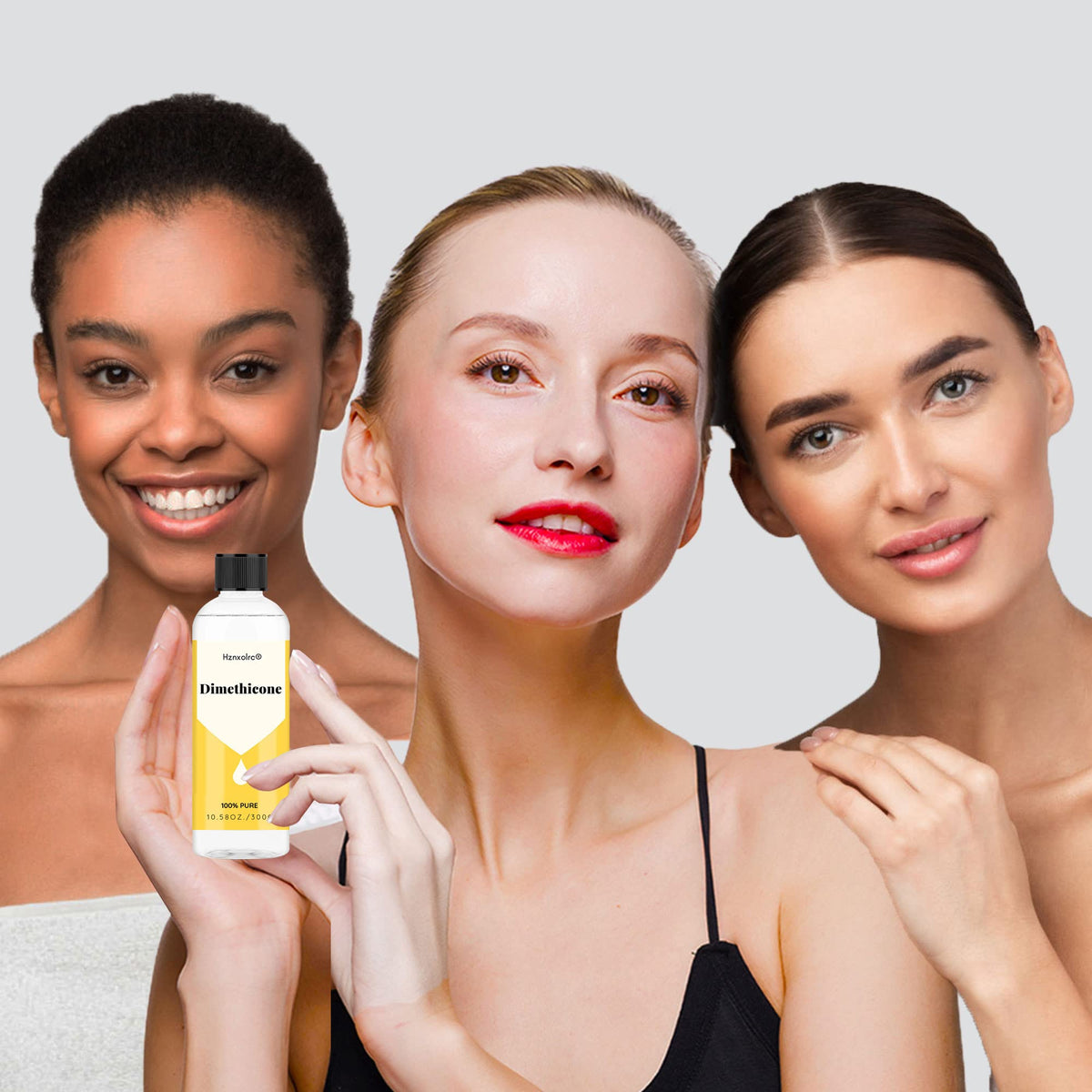 Hznxolrc label close-up showing ingredient name and grade, assures cosmetic-grade benefit