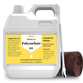 Hznxolrc front bottle of Polysorbate 20 showing clean packaging and volume benefit