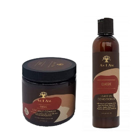 I AM duo in bathroom lifestyle showing both bottles for easy routine use