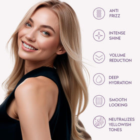 I Belli Capelli application on blonde hair demonstrating smoothing and detangling