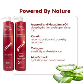 I Belli Capelli product being applied along hair length for repair