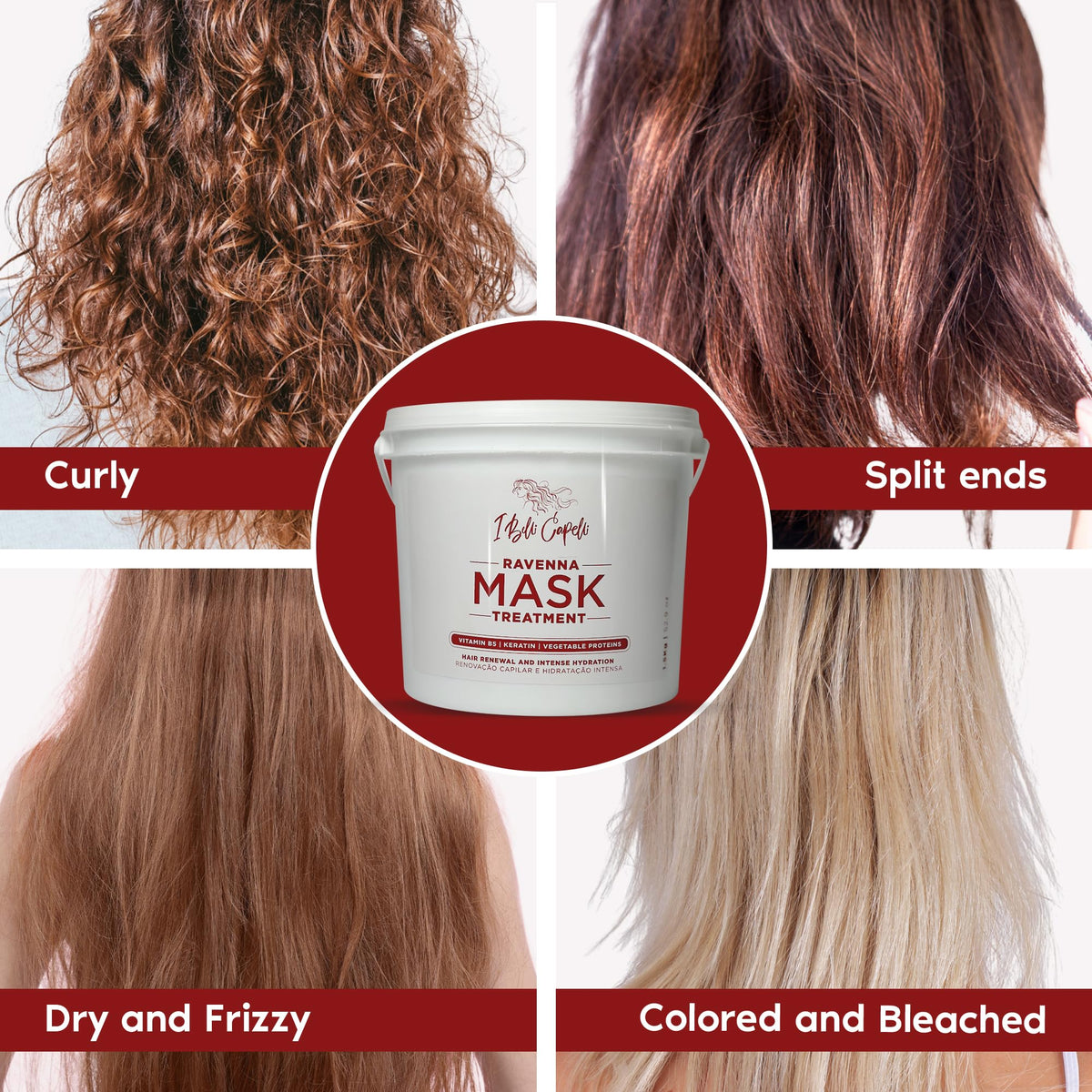 I Belli Capelli ingredient label zoom highlighting keratin and biotin