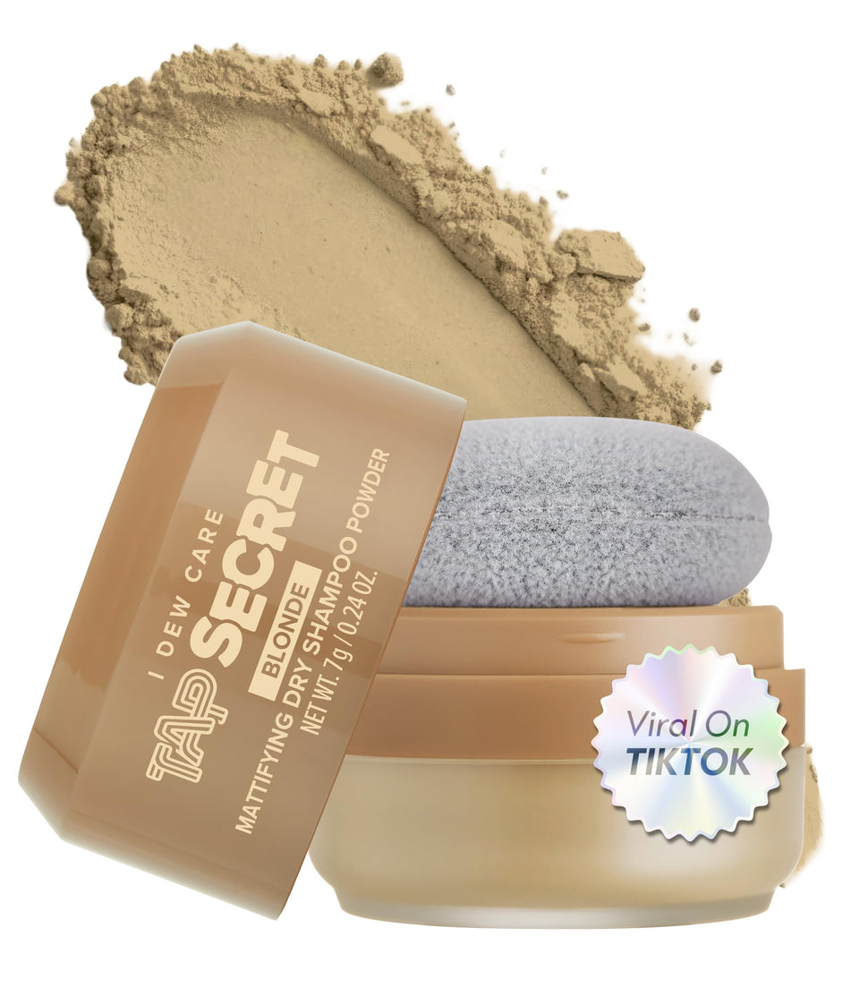 I DEW CARE front packaging showing travel-size powder and benefits