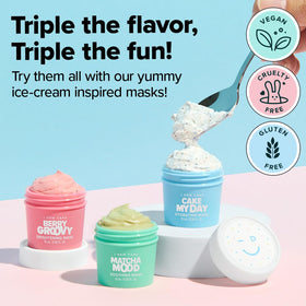 I DEW CARE Cake My Day texture close-up highlighting hydrating whipped clay