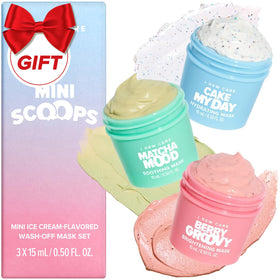 I DEW CARE trio front packaging showing travel-ready mini masks and gift appeal