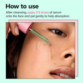 I DEW CARE beside green botanicals flatlay, communicates natural-inspired formulation
