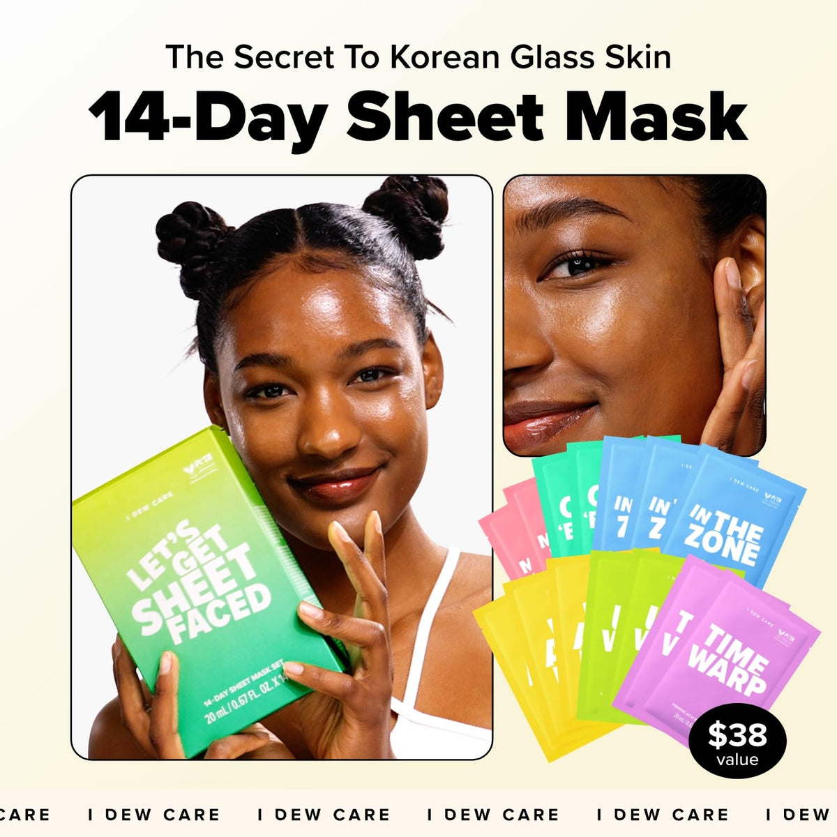 I DEW CARE close-up mask sheet texture highlighting hydrating essence