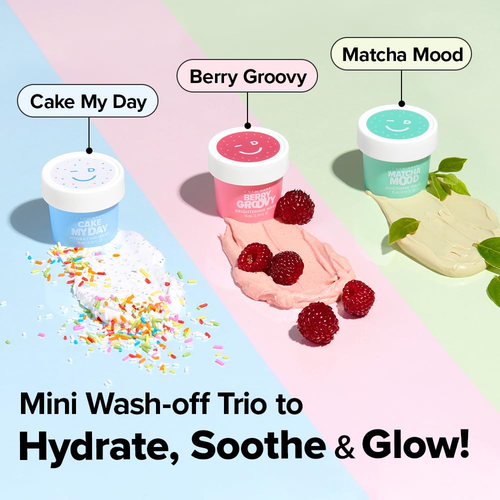 I DEW CARE Matcha Mood open tub showing green clay and soothing benefit