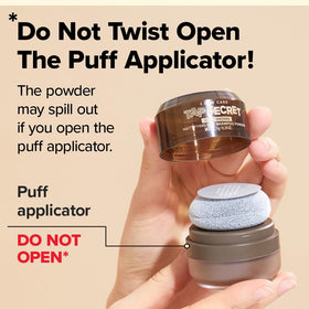 I DEW CARE powder blended into brunette hair for natural-volume boost