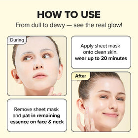 I DEW CARE size comparison showing mask packet scale against hand