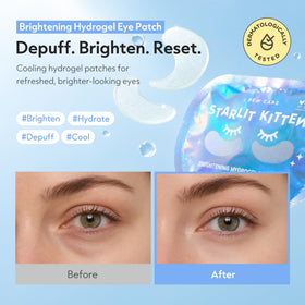 I DEW CARE open pod with single hydrogel patch and sparkle details